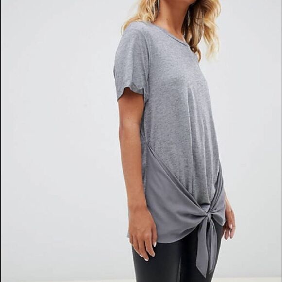 Y2K All Saints Gray Yato Knot Front T Shirt Small Graphic Tee - Picture 2 of 12